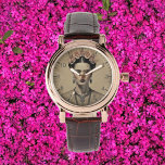 Frida Kahlo - Exponeringskomplex konst för surreal Armbandsur<br><div class="desc">Gå in i Frida Kahlos värld med denna mesmarsande klocka, där dubblans exponeringskonst möter surrealism på ett sprickat vykort för vintage. Den här unika designen är en komplex firande som blandar ihop det moderna och vintage inslag för att skapa ett tillbehör som är både dynamiskt och tidlöst. Perfekten för dem...</div>