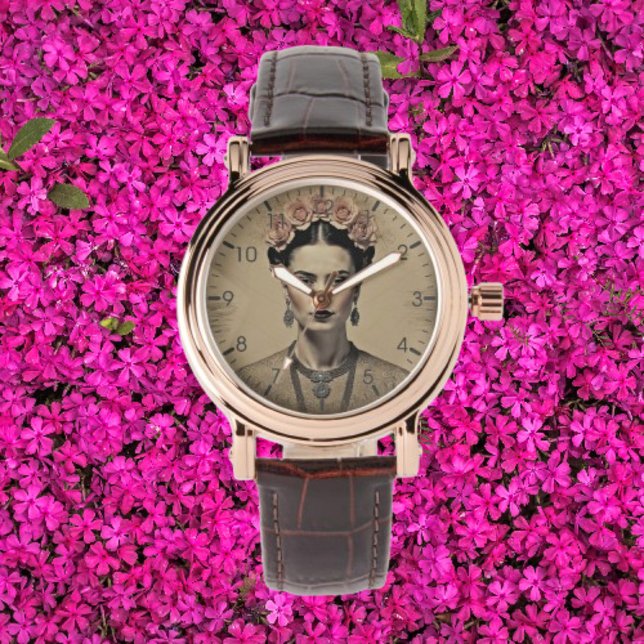 Frida Kahlo - Exponeringskomplex konst för surreal Armbandsur (Skapare uppladdad)