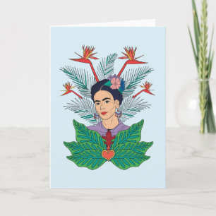 Frida Kahlo   Fåglar med Paradise Blommigt Graphic Kort
