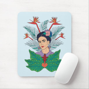 Frida Kahlo Fåglar med Paradise Blommigt Graphic Musmatta