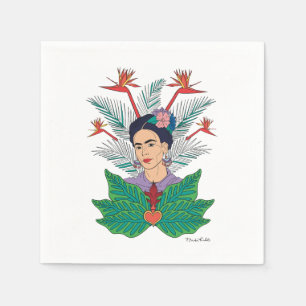 Frida Kahlo   Fåglar med Paradise Blommigt Graphic Pappersservett