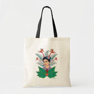 Frida Kahlo Fåglar med Paradise Blommigt Graphic Tygkasse