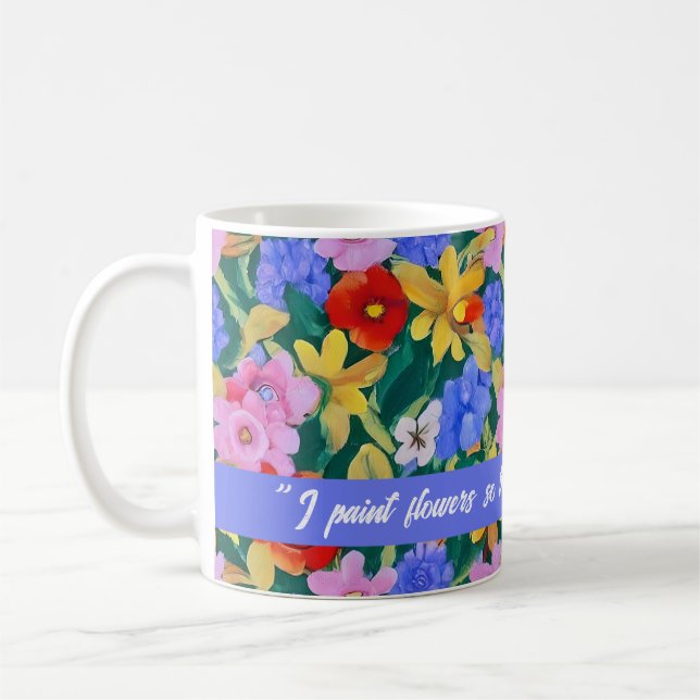 Frida Kahlo, färgade blommor Kaffemugg (Vänster)