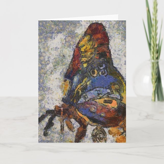 Frida Kahlo fjäril inspirerade Monet Kort (Framsida)
