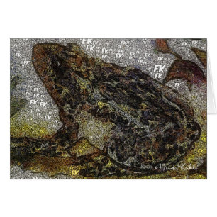 Frida Kahlo FK-Stil Frog Painting Hälsningskort
