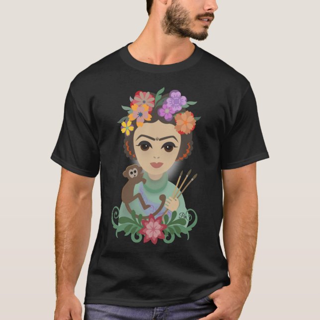 Frida Kahlo, Frida Kahlo Art Boards, Print, Canvas T Shirt (Framsida)