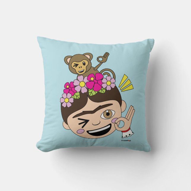 Frida Kahlo | FridaMoji - A OK Kudde (Framsida)