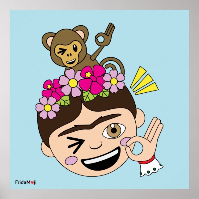 Frida Kahlo | FridaMoji - A OK Poster (Framsidan)