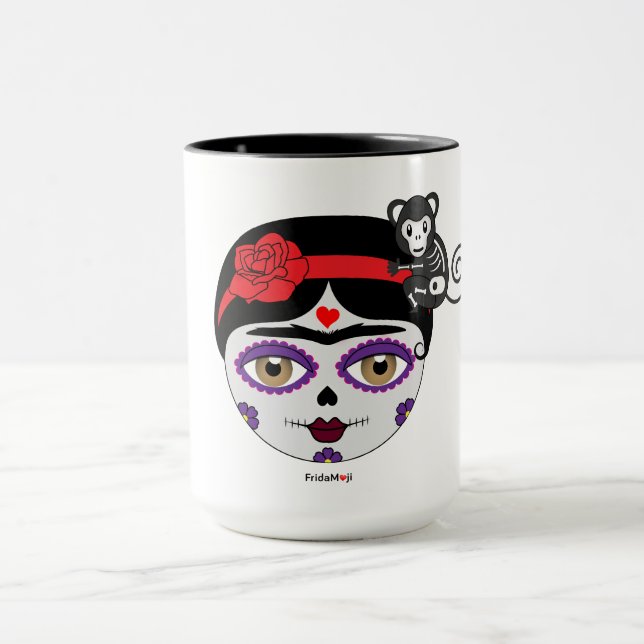 Frida Kahlo | FridaMoji - day of the dead Mugg (Center)