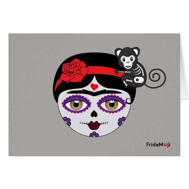 Frida Kahlo | FridaMoji - Day of the dead OBS Kort (Framsidan Horizontal)
