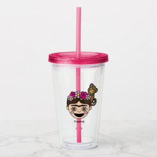 Frida Kahlo   FridaMoji - lyckliga Frida Take Away Mugg