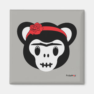 Frida Kahlo FridaMoji - Monkey Day of the dead Magnet