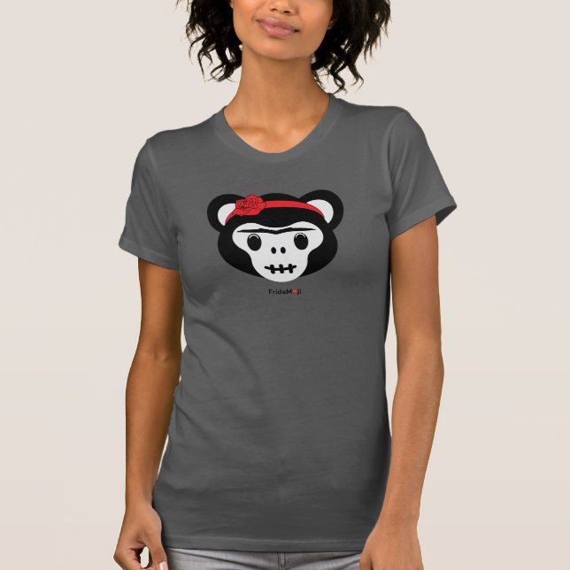 Frida Kahlo| FridaMoji - Monkey Day of the dead T Shirt (Framsida)