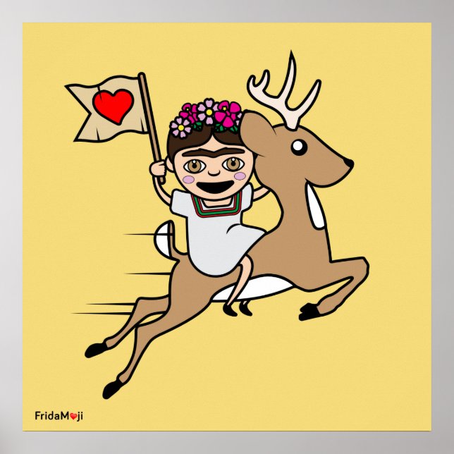 Frida Kahlo | FridaMoji - Reindeer Poster (Framsidan)