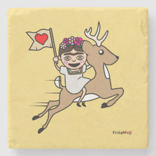 Frida Kahlo   FridaMoji - Reindeer Stenunderlägg
