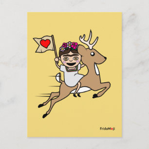 Frida Kahlo   FridaMoji - Reindeer Vykort