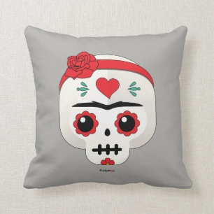 Frida Kahlo   FridaMoji - sockerskalle Kudde