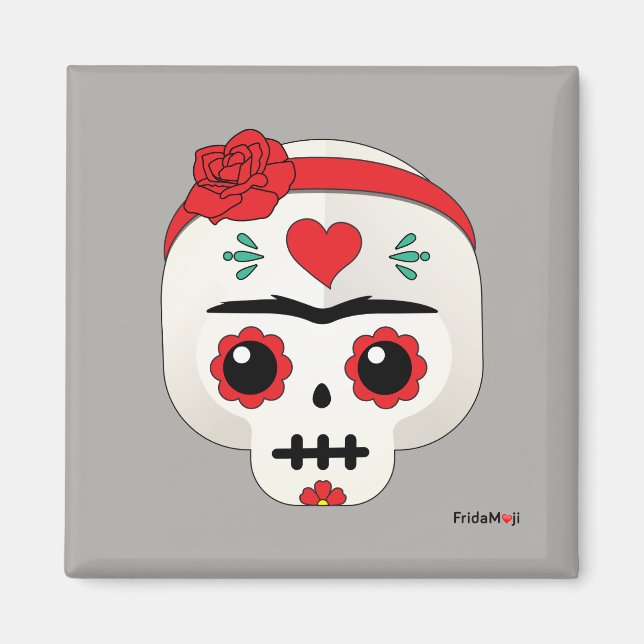 Frida Kahlo | FridaMoji - Sugar Skull Magnet (Framsidan)