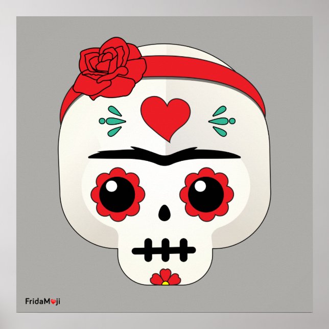 Frida Kahlo | FridaMoji - Sugar Skull Poster (Framsidan)