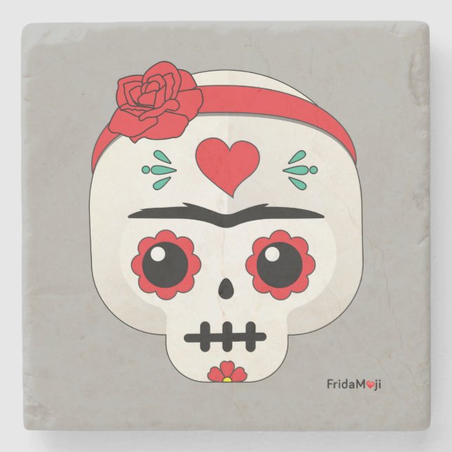 Frida Kahlo | FridaMoji - Sugar Skull Stenunderlägg (Framsidan)