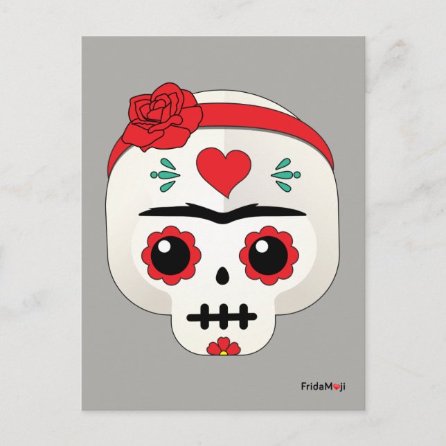 Frida Kahlo | FridaMoji - Sugar Skull Vykort (Framsida)