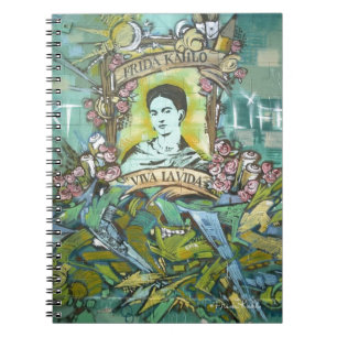 Frida Kahlo Graffiti Anteckningsbok Med Spiral