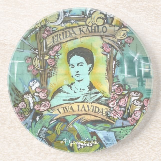 Frida Kahlo Graffiti Underlägg Sandsten (Framsidan)
