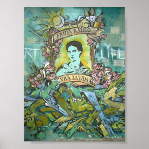 Frida Kahlo grafitti Poster