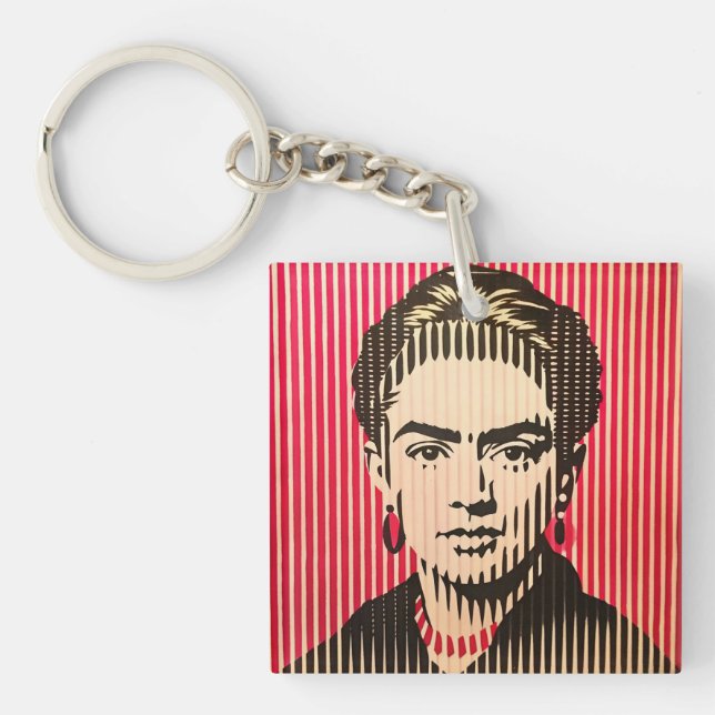 Frida Kahlo i BAUHAUS optisk illusion stil (Framsidan)
