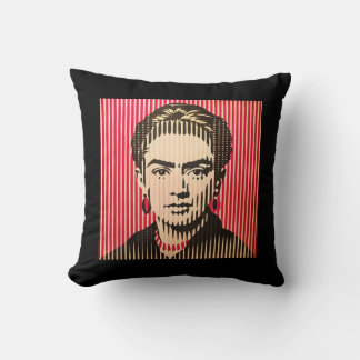Frida Kahlo i BAUHAUS optisk illusion stil Kudde