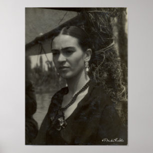 Frida Kahlo i svart Poster