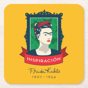 Frida Kahlo   Inspiración Underlägg Papper Kvadrat
