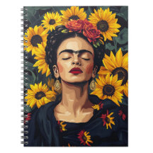 "Frida Kahlo-Inspired Anpassade Notebook - Arti