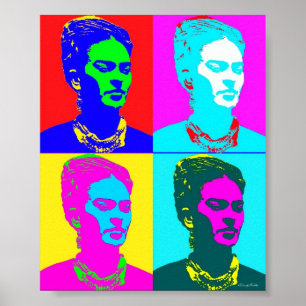Frida Kahlo Inspired Porträtt Poster