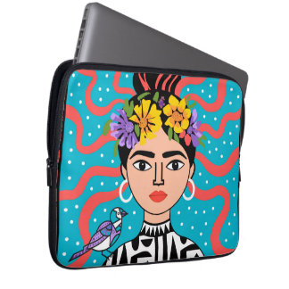 Frida Kahlo Inspirerad - Boho - Bärbar Datorfodral