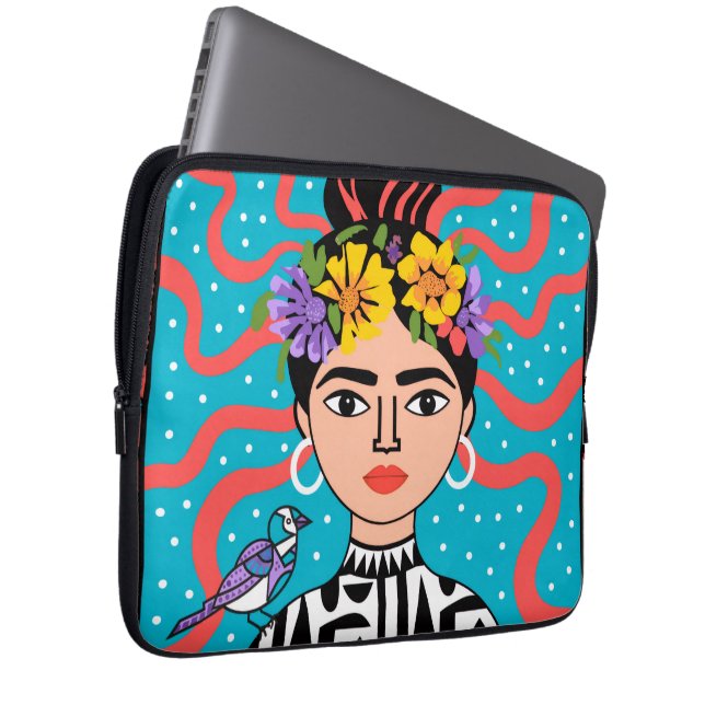 Frida Kahlo Inspirerad - Boho - Bärbar Datorfodral (Framsidan Höger)