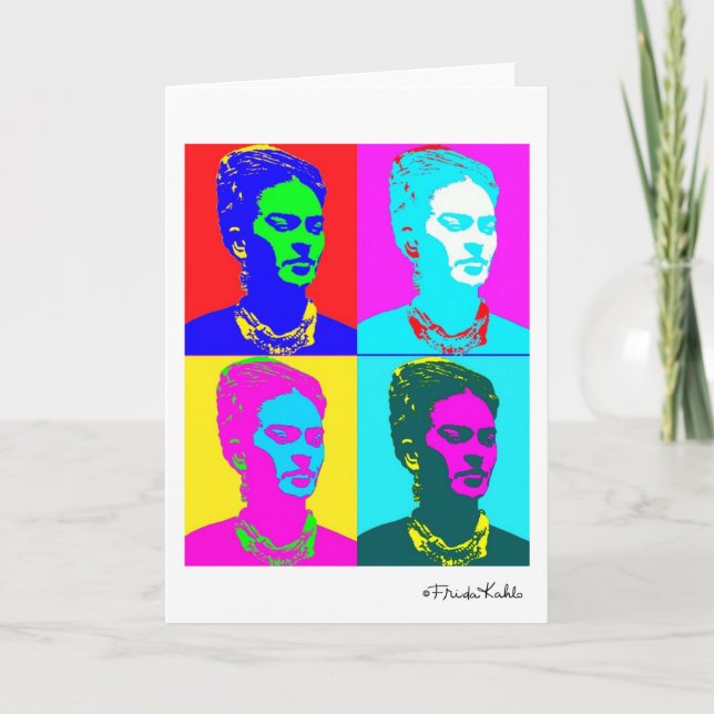 Frida Kahlo inspirerat porträtt Kort (Framsida)