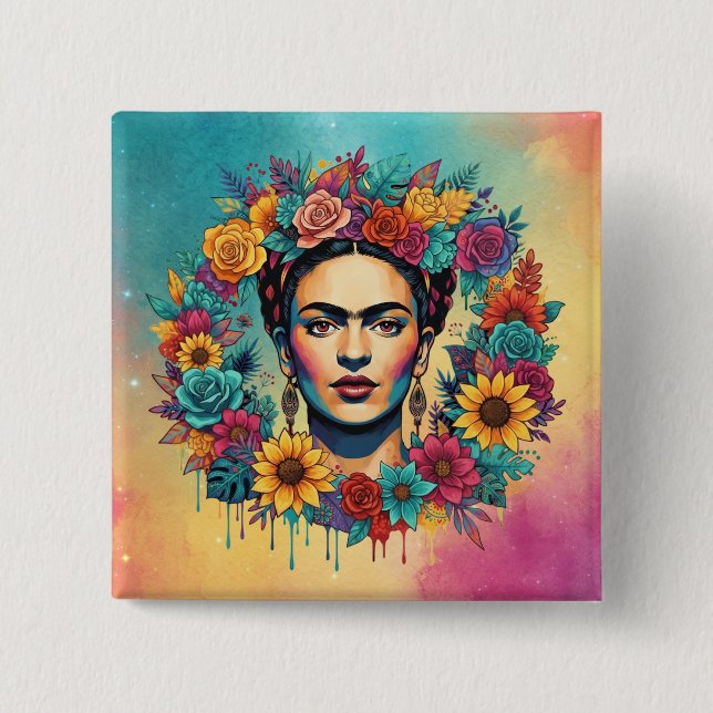Frida Kahlo Knapp (Framsida)