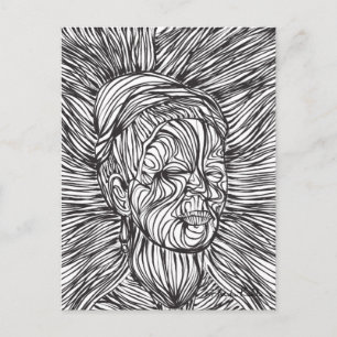 Frida Kahlo Linjer Porträtt Vykort