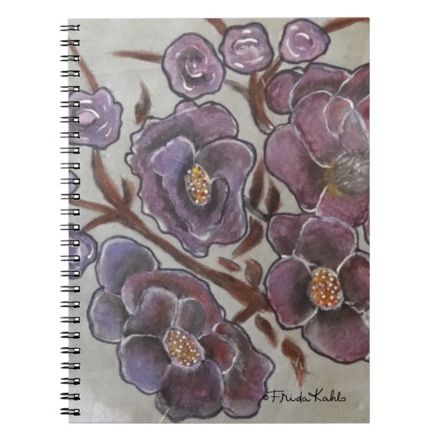 Frida Kahlo Målade Blommor Anteckningsbok (Framsidan)