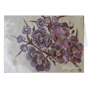 Frida Kahlo målade blommor Hälsningskort