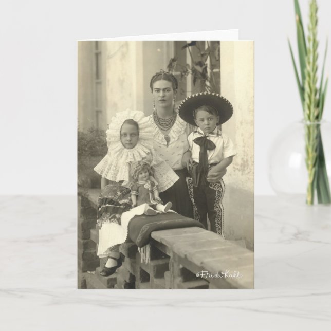 Frida Kahlo med barn Kort (Framsida)