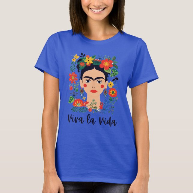 Frida Kahlo Mexican Artist Feminist LatinaX T Shirt (Framsida)