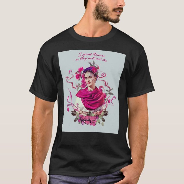 FRIDA KAHLO Mexican Feminist porträtt målande Mou T Shirt (Framsida)