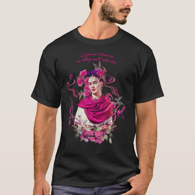 FRIDA KAHLO Mexican Feminist porträtt målning Cla T Shirt (Framsida)