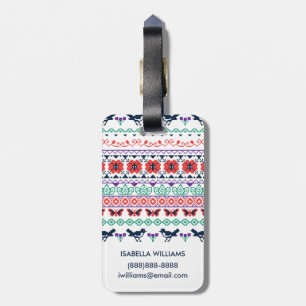 Frida Kahlo   mexicanskt mönster Bagagebricka