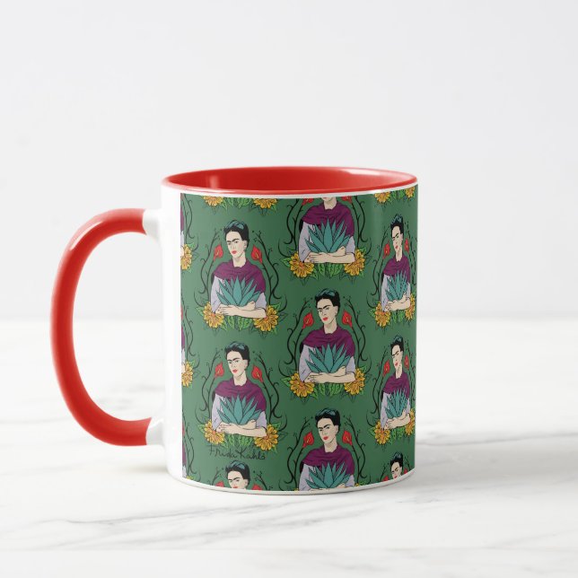 Frida Kahlo | Mi Mexico Lindo mönster Mugg (Vänster)