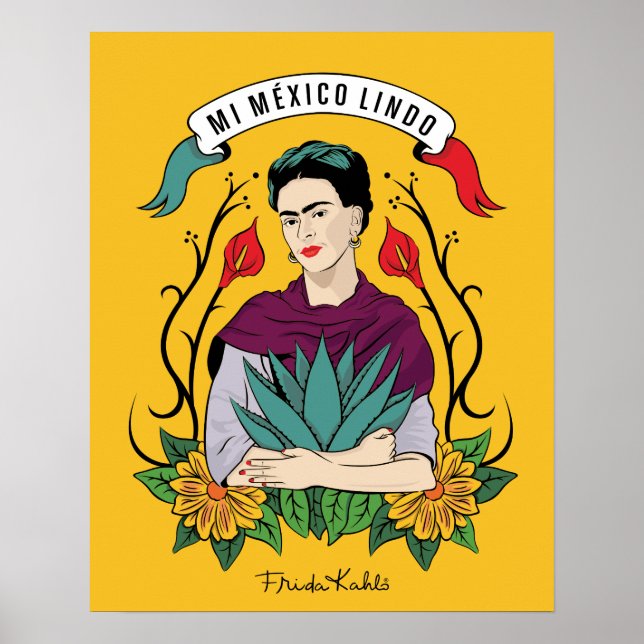 Frida Kahlo | Mi Mexiko Lindo Poster (Framsidan)