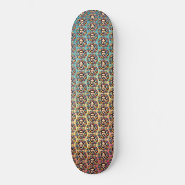 Frida Kahlo Mini Skateboard Bräda 18,5 Cm (Framsida)