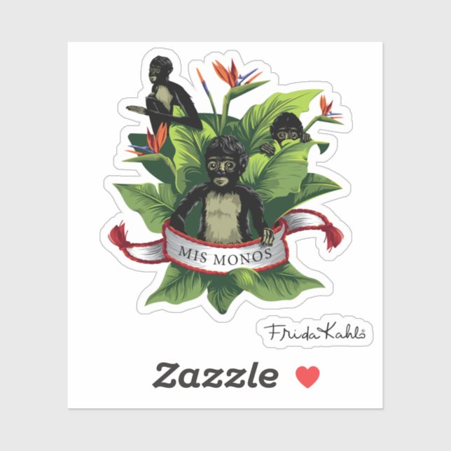 Frida Kahlo | Mis Monos Klistermärken (Ark)
